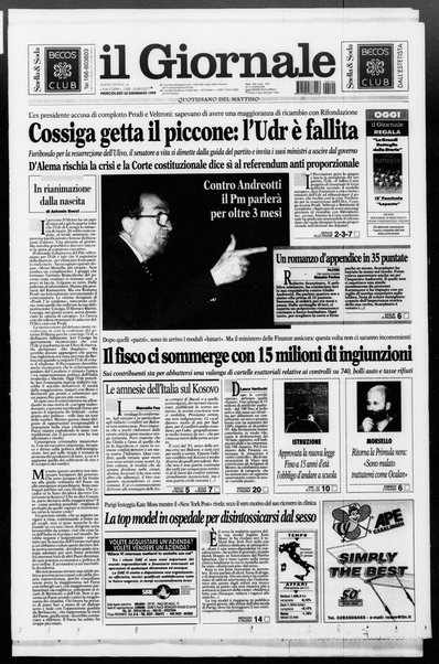 Il giornale : quotidiano del mattino